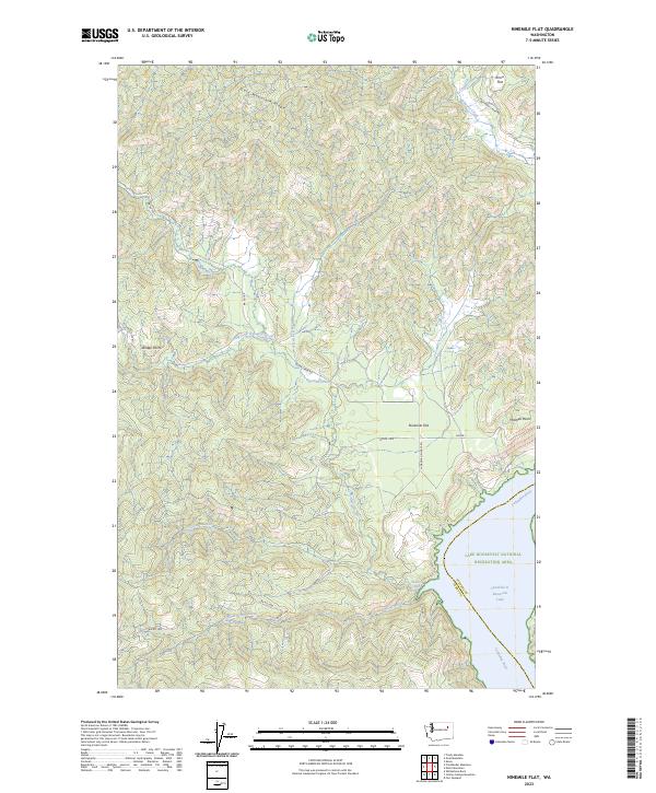 US Topo 7.5-minute map for Ninemile Flat WA