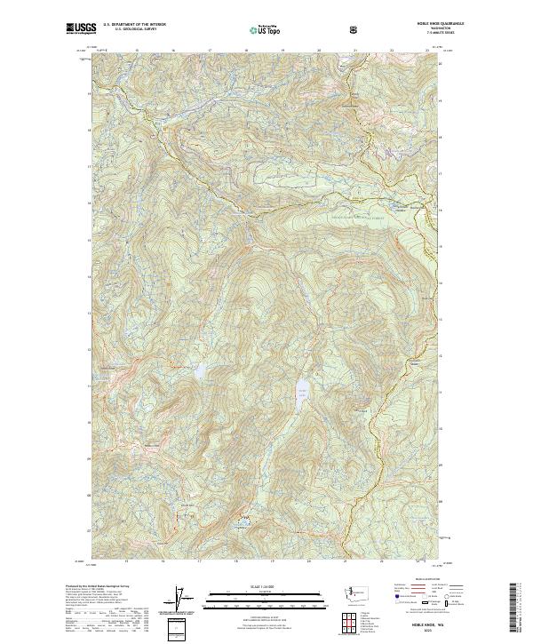 US Topo 7.5-minute map for Noble Knob WA