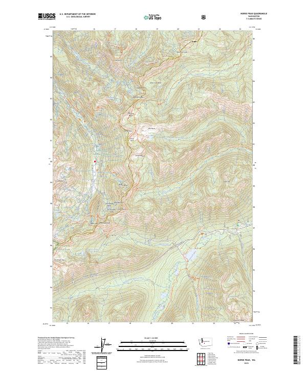 US Topo 7.5-minute map for Norse Peak WA