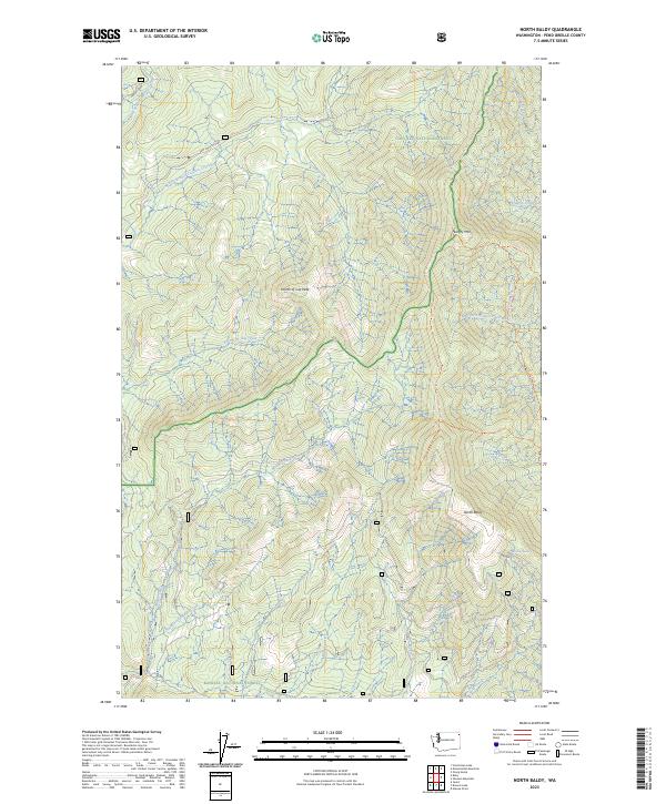 US Topo 7.5-minute map for North Baldy WA