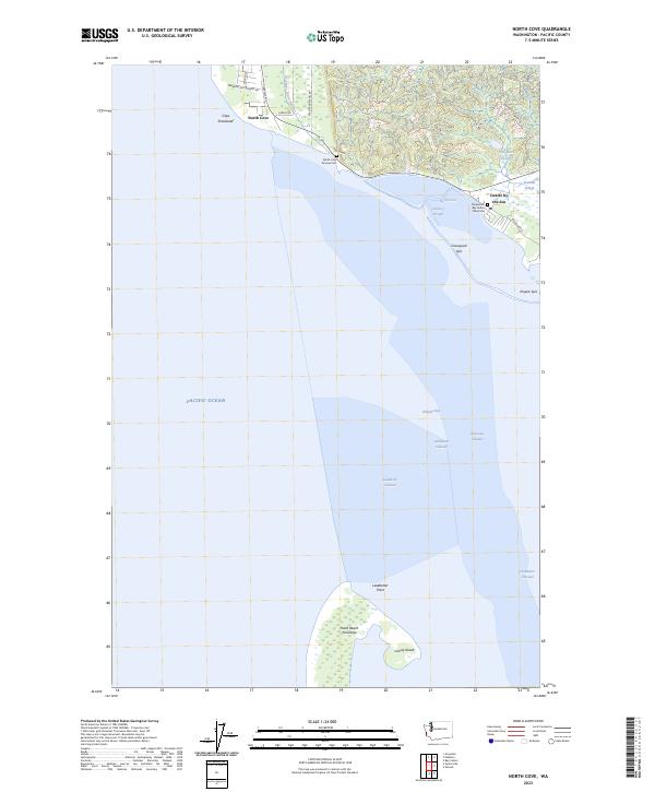 US Topo 7.5-minute map for North Cove WA