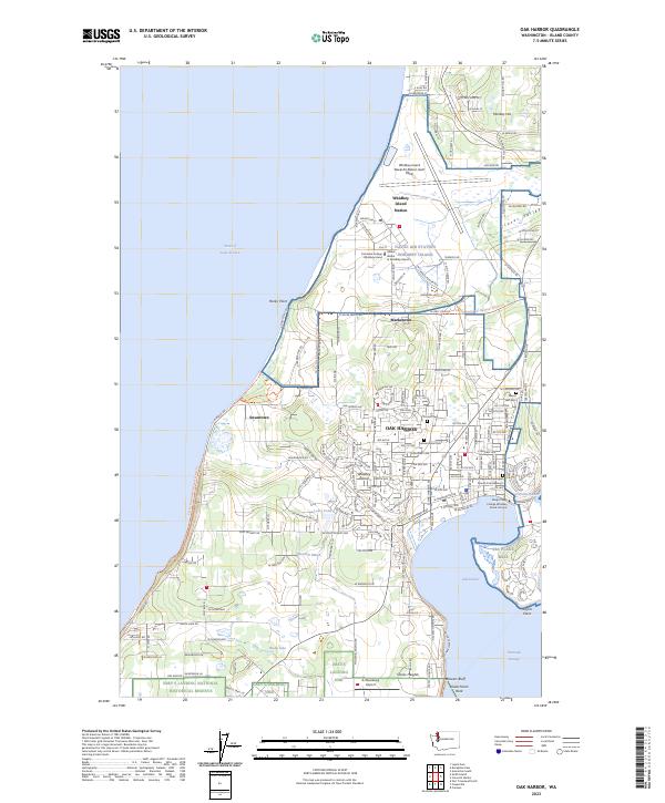 US Topo 7.5-minute map for Oak Harbor WA