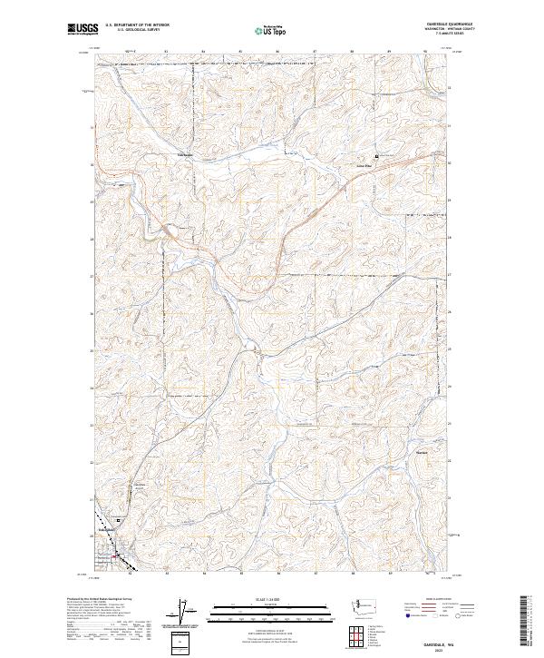 US Topo 7.5-minute map for Oakesdale WA