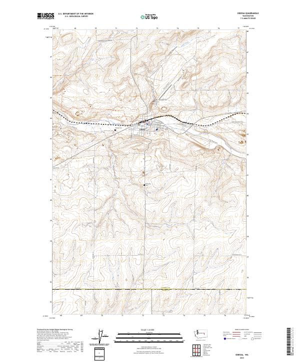 US Topo 7.5-minute map for Odessa WA