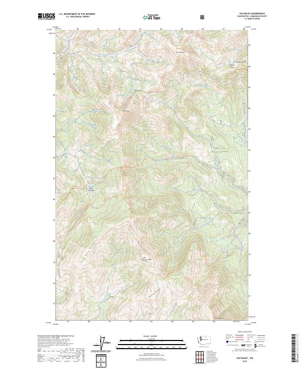 US Topo 7.5-minute map for Old Baldy WA