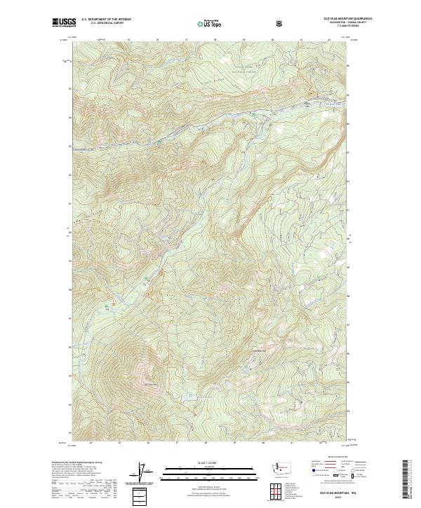 US Topo 7.5-minute map for Old Scab Mountain WA