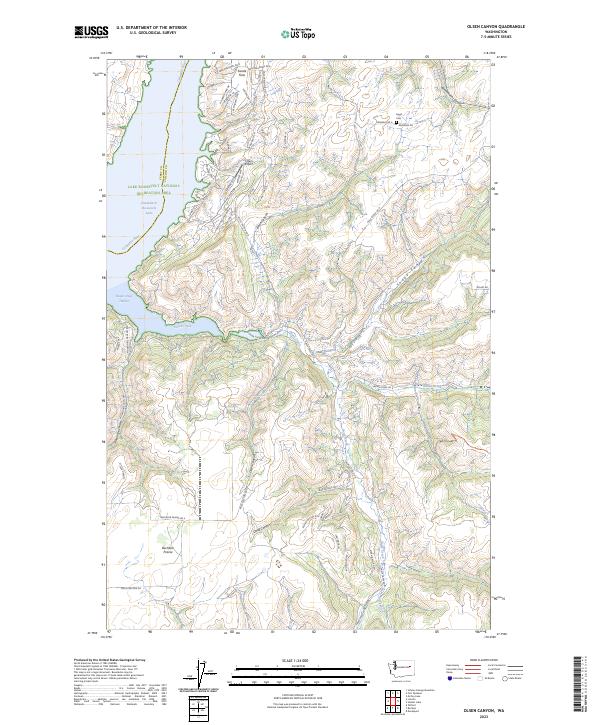 US Topo 7.5-minute map for Olsen Canyon WA