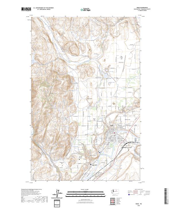 US Topo 7.5-minute map for Omak WA – American Map Store