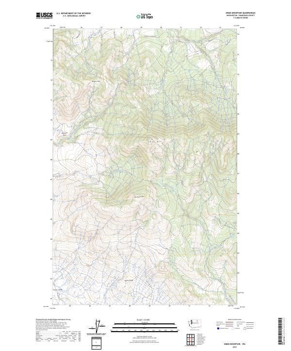 US Topo 7.5-minute map for Omak Mountain WA