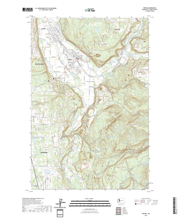 US Topo 7.5-minute map for Orting WA