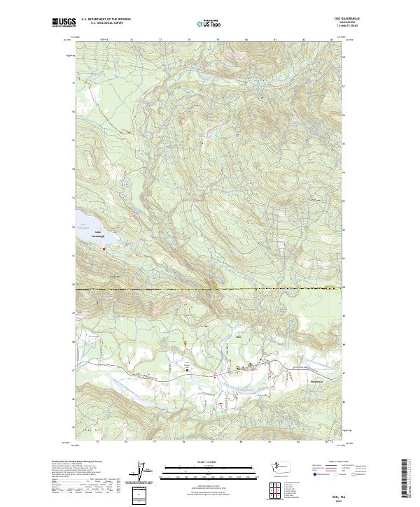 US Topo 7.5-minute map for Oso WA