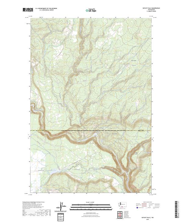 US Topo 7.5-minute map for Outlet Falls WA