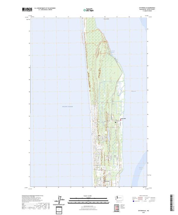 US Topo 7.5-minute map for Oysterville WA