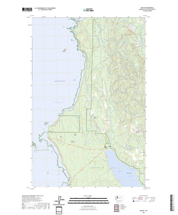 US Topo 7.5-minute map for Ozette WA