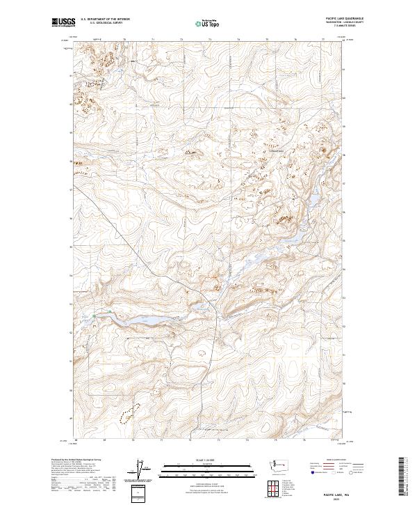 US Topo 7.5-minute map for Pacific Lake WA