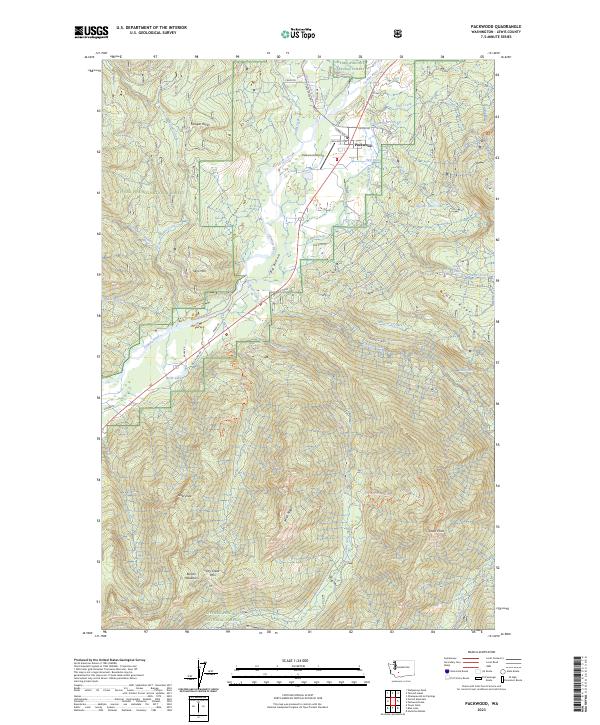 US Topo 7.5-minute map for Packwood WA