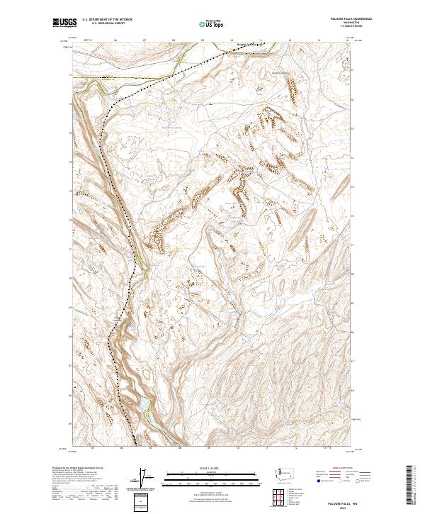 US Topo 7.5-minute map for Palouse Falls WA