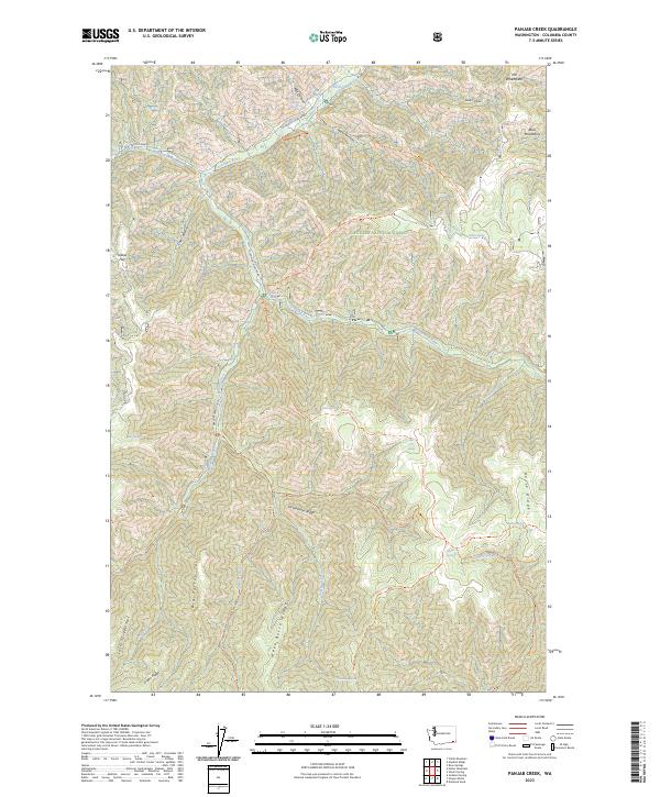 US Topo 7.5-minute map for Panjab Creek WA