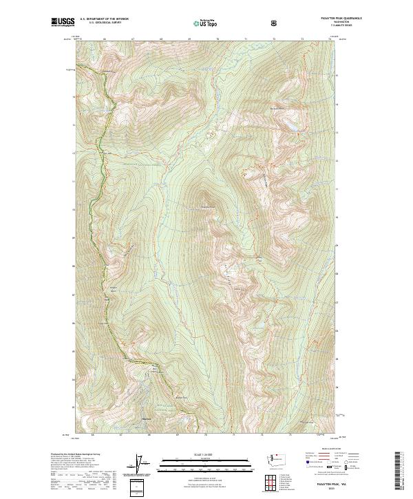 US Topo 7.5-minute map for Pasayten Peak WA