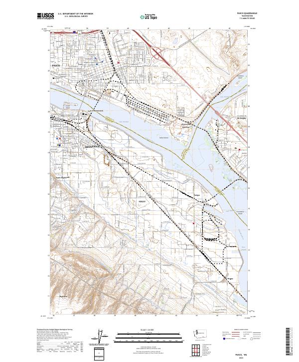 US Topo 7.5-minute map for Pasco WA