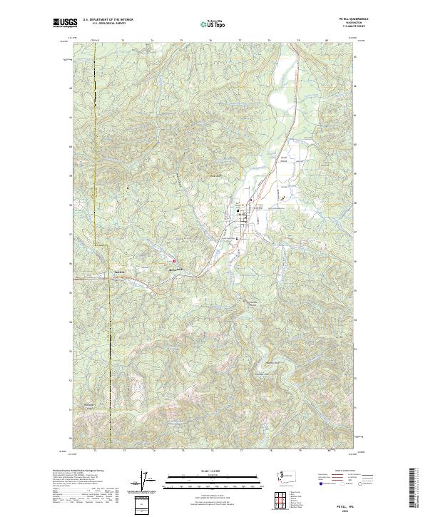 US Topo 7.5-minute map for Pe Ell WA