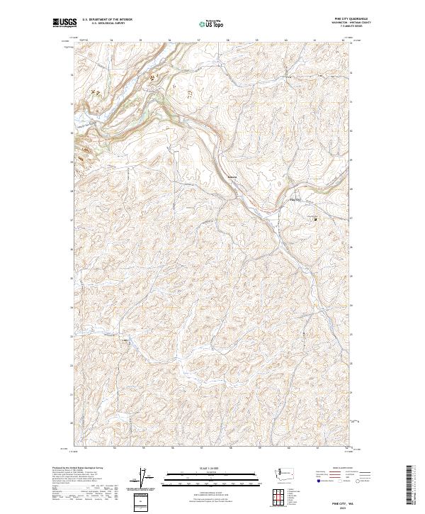 US Topo 7.5-minute map for Pine City WA