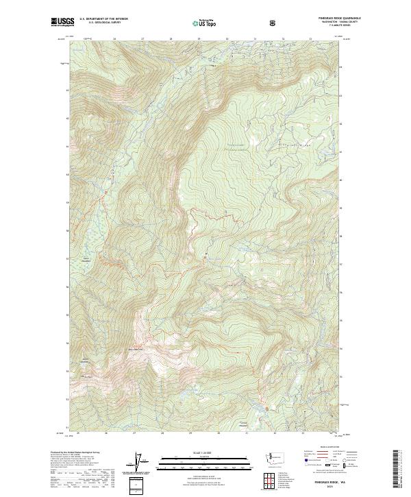 US Topo 7.5-minute map for Pinegrass Ridge WA