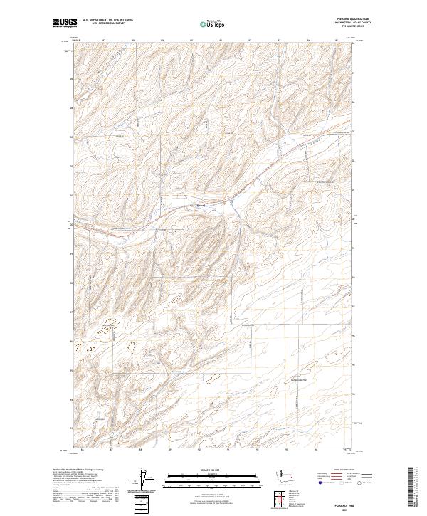 US Topo 7.5-minute map for Pizarro WA