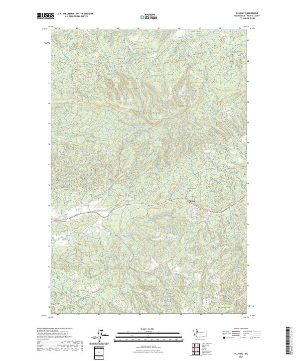 US Topo 7.5-minute map for Pluvius WA