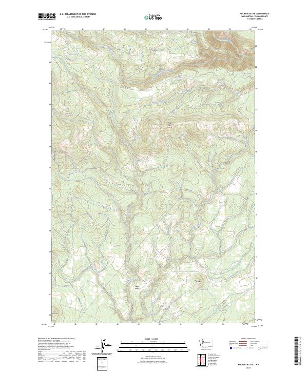 US Topo 7.5-minute map for Poland Butte WA