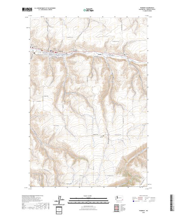 US Topo 7.5-minute map for Pomeroy WA