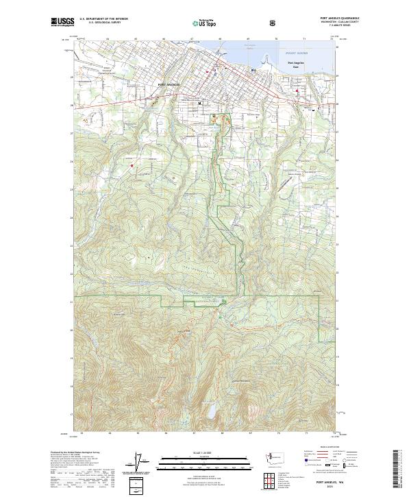 US Topo 7.5-minute map for Port Angeles WA