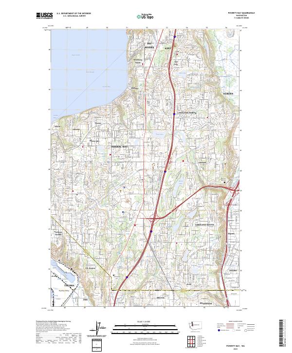 US Topo 7.5-minute map for Poverty Bay WA