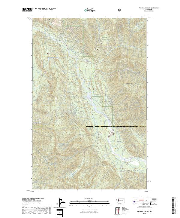 US Topo 7.5-minute map for Prairie Mountain WA