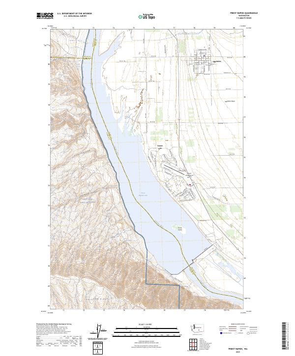 US Topo 7.5-minute map for Priest Rapids WA