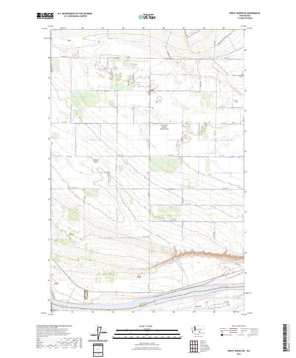 US Topo 7.5-minute map for Priest Rapids NE WA