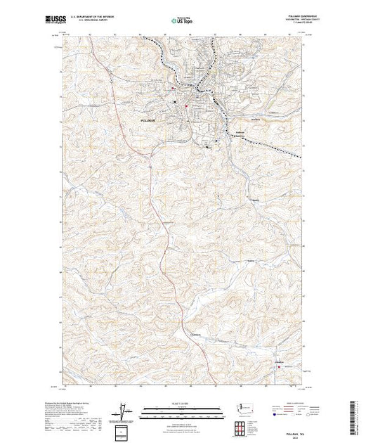 US Topo 7.5-minute map for Pullman WA – American Map Store