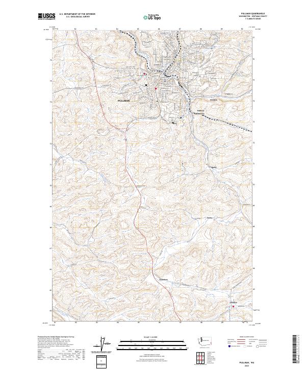 US Topo 7.5-minute map for Pullman WA