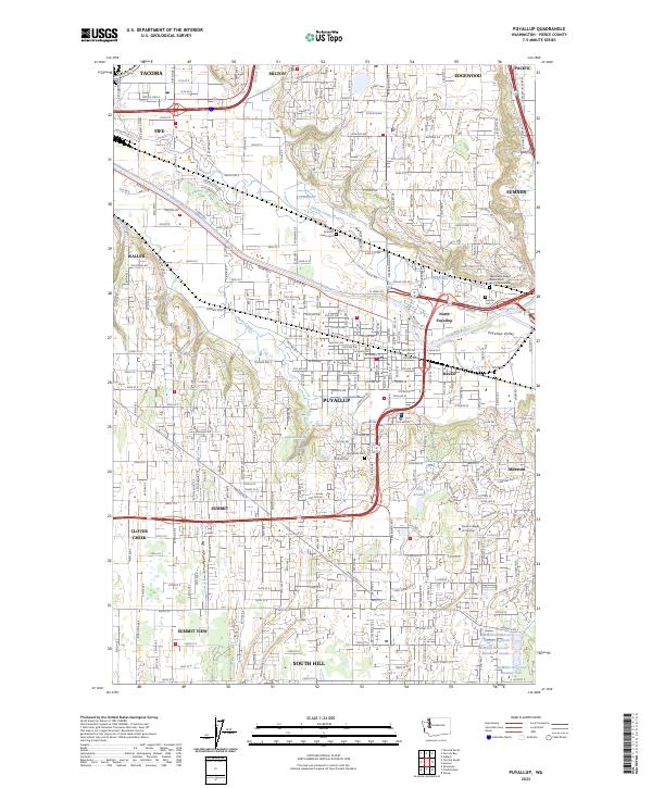 US Topo 7.5-minute map for Puyallup WA