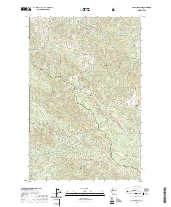 US Topo 7.5-minute map for Quartz Mountain WA