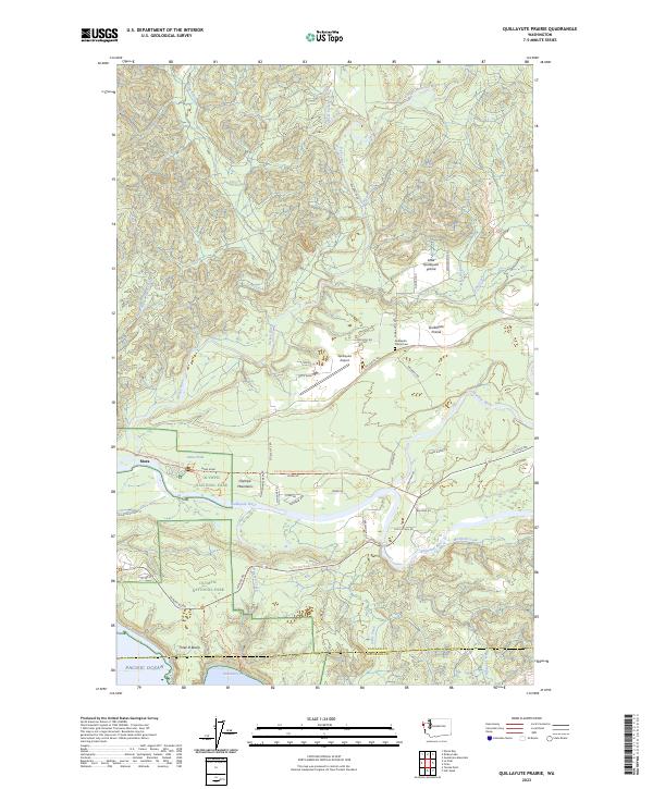 US Topo 7.5-minute map for Quillayute Prairie WA