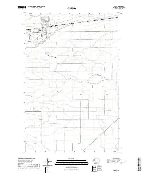 US Topo 7.5-minute map for Quincy WA