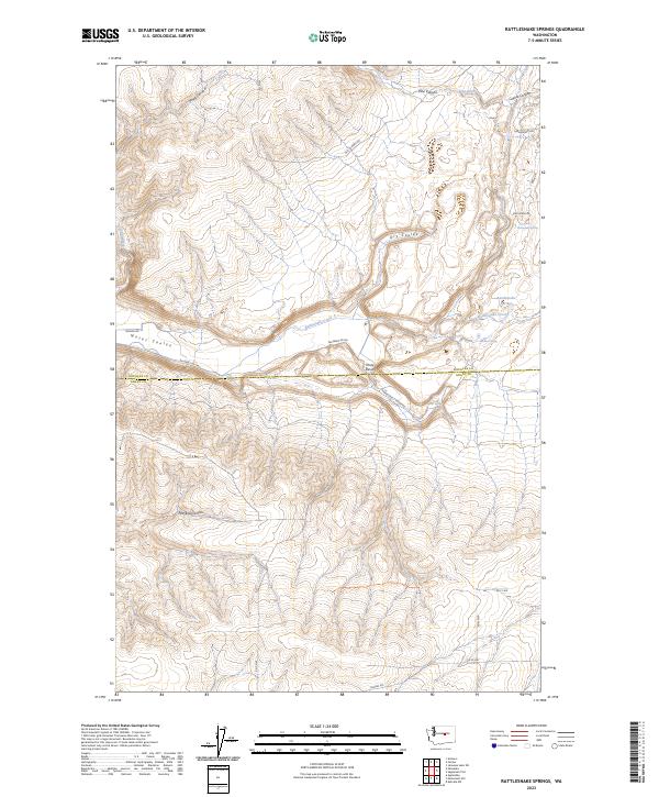 US Topo 7.5-minute map for Rattlesnake Springs WA