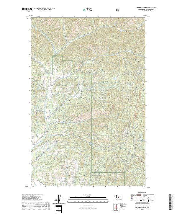 US Topo 7.5-minute map for Red Top Mountain WA