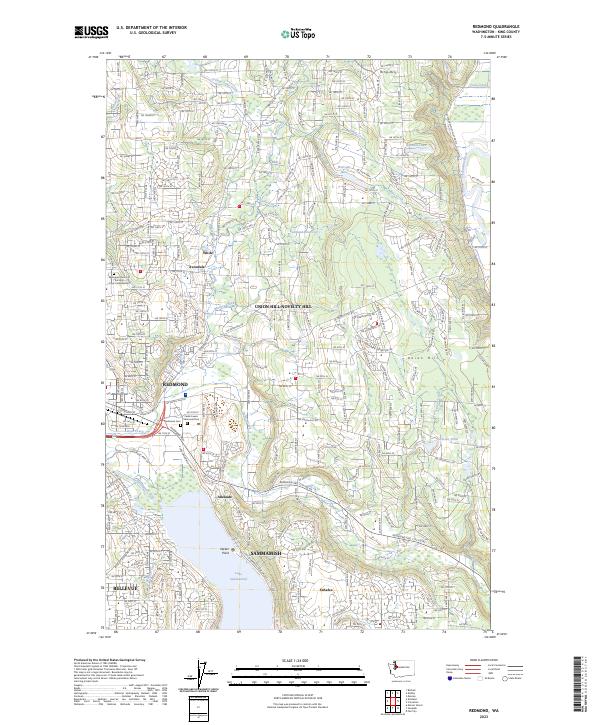 US Topo 7.5-minute map for Redmond WA