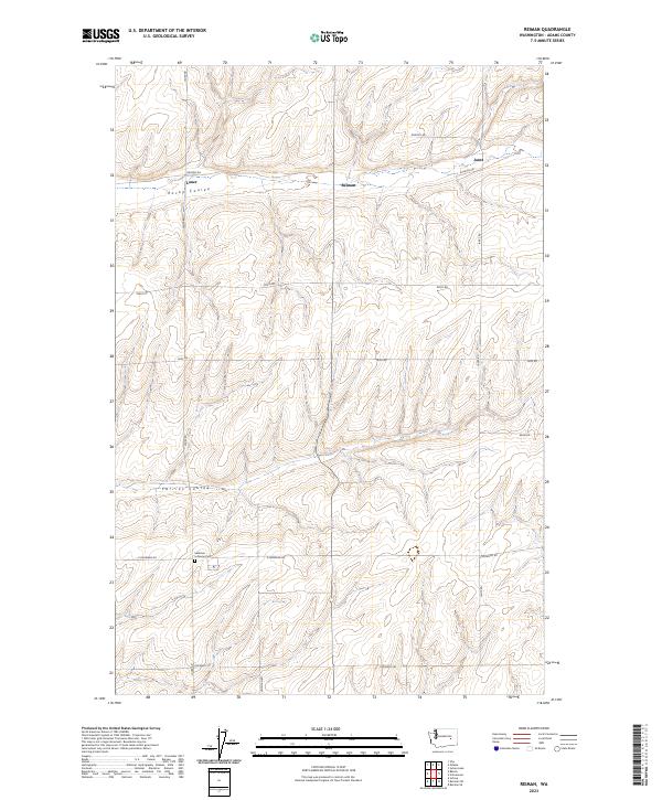 US Topo 7.5-minute map for Reiman WA