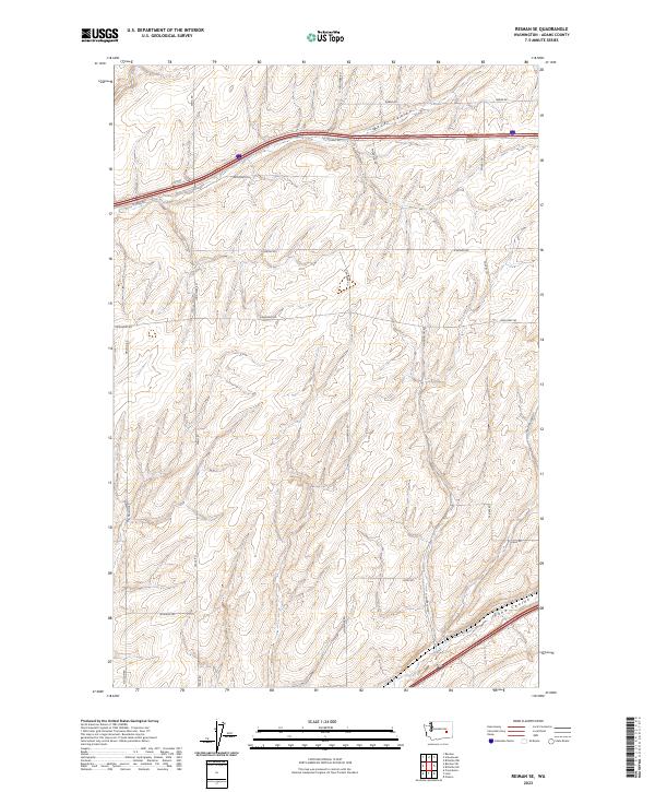 US Topo 7.5-minute map for Reiman SE WA