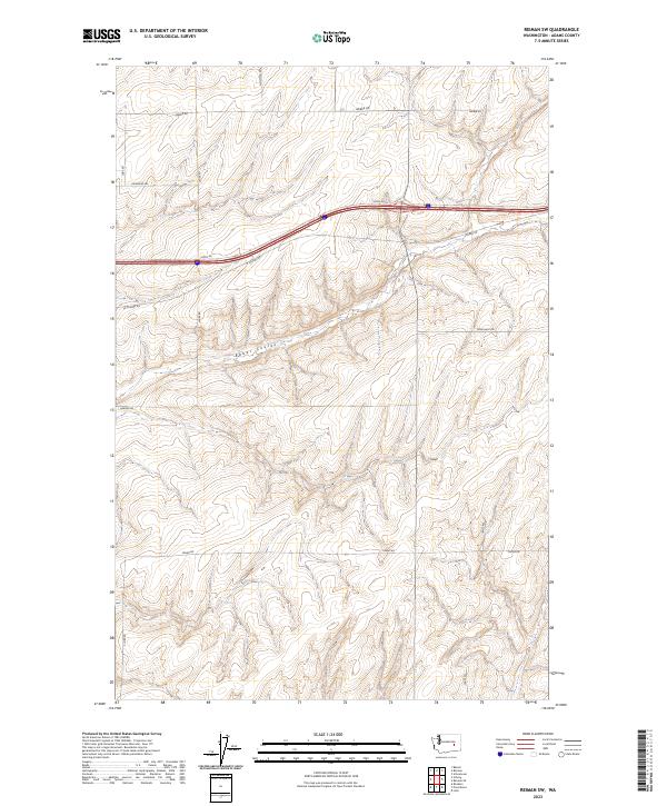 US Topo 7.5-minute map for Reiman SW WA