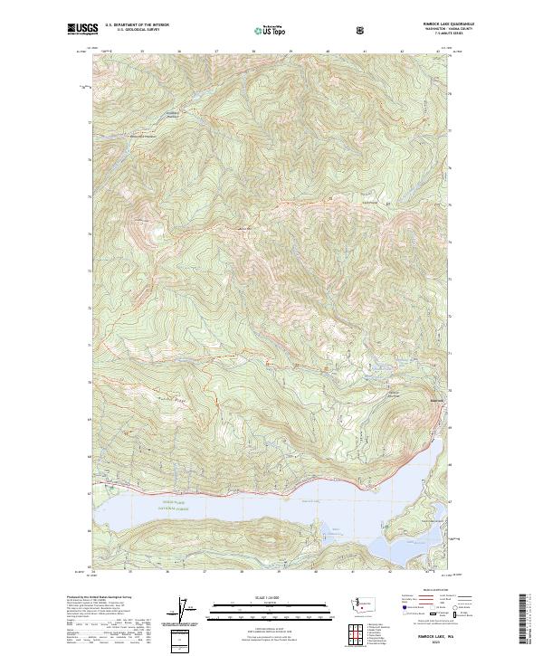 US Topo 7.5-minute map for Rimrock Lake WA