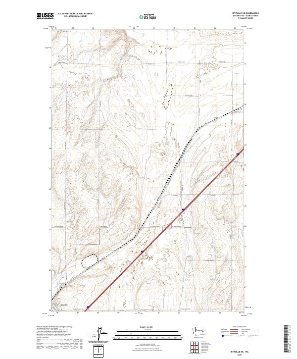 US Topo 7.5-minute map for Ritzville NE WA